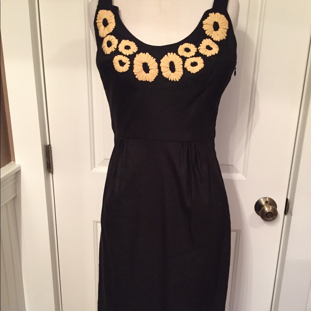 ETCETERA DRESS BLACK FITTED HIGH WAIST SLEEVELESS SHEATH Size 4